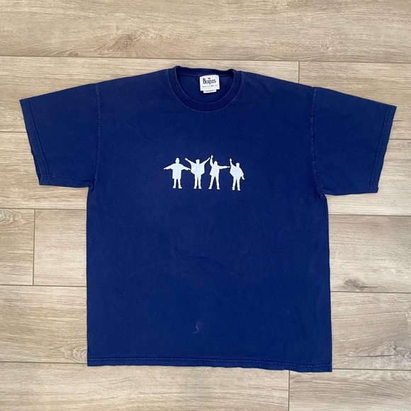 Hanes Other - The Beatles Band 2009 Short Sleeved Faded Navy Blue Tee Adult Size XL Music Y2K